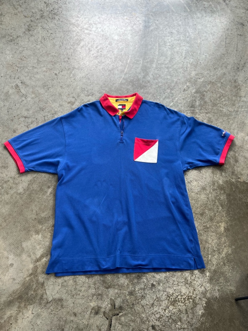 Tommy Hilfiger Sailing Gear 90s Vintage Quarter Zip Polo Men’s XXL